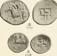 An illustration from Numismata graeca; Greek coin-types, classified for immediate identification (1910)