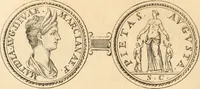 An illustration from Numismata imperatorum romanorum praestantiora a Julio Caesare ad Postumum usque per Joannem Vaillant (1743)