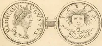 An illustration from Numismata imperatorum romanorum praestantiora a Julio Caesare ad Postumum usque per Joannem Vaillant (1743)