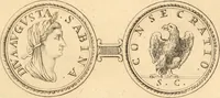 An illustration from Numismata imperatorum romanorum praestantiora a Julio Caesare ad Postumum usque per Joannem Vaillant (1743)