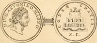 An illustration from Numismata imperatorum romanorum praestantiora a Julio Caesare ad Postumum usque per Joannem Vaillant (1743)
