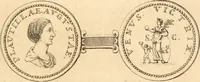 An illustration from Numismata imperatorum romanorum praestantiora a Julio Caesare ad Postumum usque per Joannem Vaillant (1743)