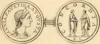 An illustration from Numismata imperatorum romanorum praestantiora a Julio Caesare ad Postumum usque per Joannem Vaillant (1743)
