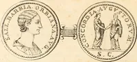 An illustration from Numismata imperatorum romanorum praestantiora a Julio Caesare ad Postumum usque per Joannem Vaillant (1743)