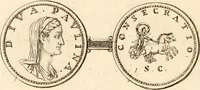 An illustration from Numismata imperatorum romanorum praestantiora a Julio Caesare ad Postumum usque per Joannem Vaillant (1743)