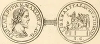 An illustration from Numismata imperatorum romanorum praestantiora a Julio Caesare ad Postumum usque per Joannem Vaillant (1743)