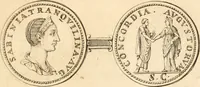 An illustration from Numismata imperatorum romanorum praestantiora a Julio Caesare ad Postumum usque per Joannem Vaillant (1743)