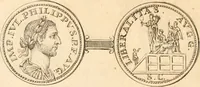 An illustration from Numismata imperatorum romanorum praestantiora a Julio Caesare ad Postumum usque per Joannem Vaillant (1743)