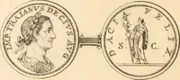 An illustration from Numismata imperatorum romanorum praestantiora a Julio Caesare ad Postumum usque per Joannem Vaillant (1743)