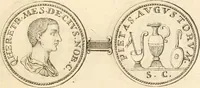 An illustration from Numismata imperatorum romanorum praestantiora a Julio Caesare ad Postumum usque per Joannem Vaillant (1743)