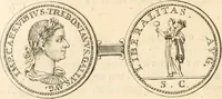 An illustration from Numismata imperatorum romanorum praestantiora a Julio Caesare ad Postumum usque per Joannem Vaillant (1743)