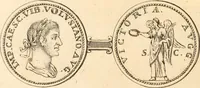 An illustration from Numismata imperatorum romanorum praestantiora a Julio Caesare ad Postumum usque per Joannem Vaillant (1743)