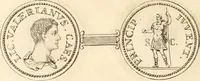 An illustration from Numismata imperatorum romanorum praestantiora a Julio Caesare ad Postumum usque per Joannem Vaillant (1743)