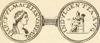 An illustration from Numismata imperatorum romanorum praestantiora a Julio Caesare ad Postumum usque per Joannem Vaillant (1743)
