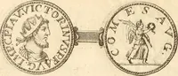 An illustration from Numismata imperatorum romanorum praestantiora a Julio Caesare ad Postumum usque per Joannem Vaillant (1743)