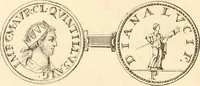 An illustration from Numismata imperatorum romanorum praestantiora a Julio Caesare ad Postumum usque per Joannem Vaillant (1743)