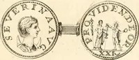 An illustration from Numismata imperatorum romanorum praestantiora a Julio Caesare ad Postumum usque per Joannem Vaillant (1743)