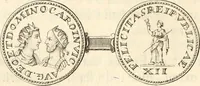 An illustration from Numismata imperatorum romanorum praestantiora a Julio Caesare ad Postumum usque per Joannem Vaillant (1743)