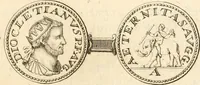 An illustration from Numismata imperatorum romanorum praestantiora a Julio Caesare ad Postumum usque per Joannem Vaillant (1743)