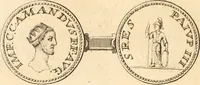 An illustration from Numismata imperatorum romanorum praestantiora a Julio Caesare ad Postumum usque per Joannem Vaillant (1743)