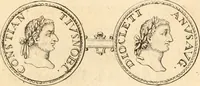 An illustration from Numismata imperatorum romanorum praestantiora a Julio Caesare ad Postumum usque per Joannem Vaillant (1743)