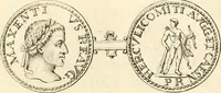 An illustration from Numismata imperatorum romanorum praestantiora a Julio Caesare ad Postumum usque per Joannem Vaillant (1743)