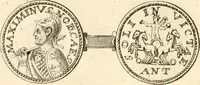 An illustration from Numismata imperatorum romanorum praestantiora a Julio Caesare ad Postumum usque per Joannem Vaillant (1743)