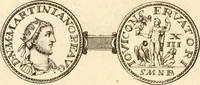 An illustration from Numismata imperatorum romanorum praestantiora a Julio Caesare ad Postumum usque per Joannem Vaillant (1743)
