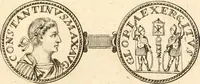 An illustration from Numismata imperatorum romanorum praestantiora a Julio Caesare ad Postumum usque per Joannem Vaillant (1743)