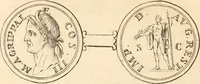An illustration from Numismata imperatorum romanorum praestantiora a Julio Caesare ad Postumum usque per Joannem Vaillant (1743)