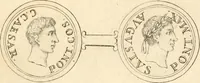 An illustration from Numismata imperatorum romanorum praestantiora a Julio Caesare ad Postumum usque per Joannem Vaillant (1743)