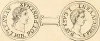 An illustration from Numismata imperatorum romanorum praestantiora a Julio Caesare ad Postumum usque per Joannem Vaillant (1743)