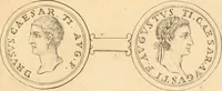 An illustration from Numismata imperatorum romanorum praestantiora a Julio Caesare ad Postumum usque per Joannem Vaillant (1743)