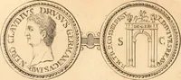 An illustration from Numismata imperatorum romanorum praestantiora a Julio Caesare ad Postumum usque per Joannem Vaillant (1743)