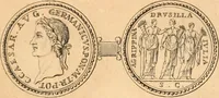 An illustration from Numismata imperatorum romanorum praestantiora a Julio Caesare ad Postumum usque per Joannem Vaillant (1743)