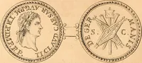 An illustration from Numismata imperatorum romanorum praestantiora a Julio Caesare ad Postumum usque per Joannem Vaillant (1743)