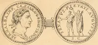 An illustration from Numismata imperatorum romanorum praestantiora a Julio Caesare ad Postumum usque per Joannem Vaillant (1743)