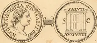 An illustration from Numismata imperatorum romanorum praestantiora a Julio Caesare ad Postumum usque per Joannem Vaillant (1743)
