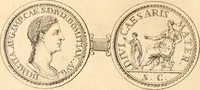 An illustration from Numismata imperatorum romanorum praestantiora a Julio Caesare ad Postumum usque per Joannem Vaillant (1743)