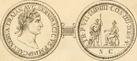 An illustration from Numismata imperatorum romanorum praestantiora a Julio Caesare ad Postumum usque per Joannem Vaillant (1743)