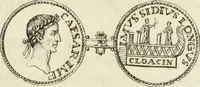 An illustration from Numismata imperatorum romanorum praestantiora a Julio Caesare ad Postumum usque per Joannem Vaillant (1743)