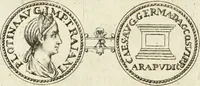 An illustration from Numismata imperatorum romanorum praestantiora a Julio Caesare ad Postumum usque per Joannem Vaillant (1743)