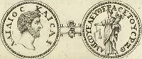 An illustration from Numismata imperatorum romanorum praestantiora a Julio Caesare ad Postumum usque per Joannem Vaillant (1743)