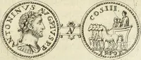 An illustration from Numismata imperatorum romanorum praestantiora a Julio Caesare ad Postumum usque per Joannem Vaillant (1743)