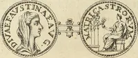 An illustration from Numismata imperatorum romanorum praestantiora a Julio Caesare ad Postumum usque per Joannem Vaillant (1743)