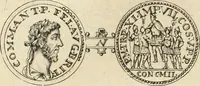 An illustration from Numismata imperatorum romanorum praestantiora a Julio Caesare ad Postumum usque per Joannem Vaillant (1743)