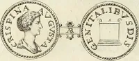 An illustration from Numismata imperatorum romanorum praestantiora a Julio Caesare ad Postumum usque per Joannem Vaillant (1743)
