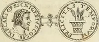 An illustration from Numismata imperatorum romanorum praestantiora a Julio Caesare ad Postumum usque per Joannem Vaillant (1743)