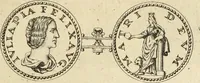 An illustration from Numismata imperatorum romanorum praestantiora a Julio Caesare ad Postumum usque per Joannem Vaillant (1743)