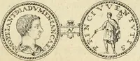 An illustration from Numismata imperatorum romanorum praestantiora a Julio Caesare ad Postumum usque per Joannem Vaillant (1743)